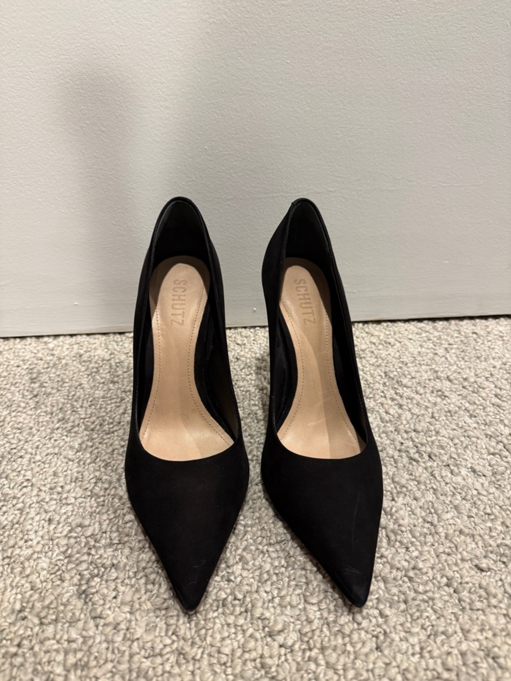 Schutz Lou Pump in Black Suede size 8.5 - Picture 2 of 5